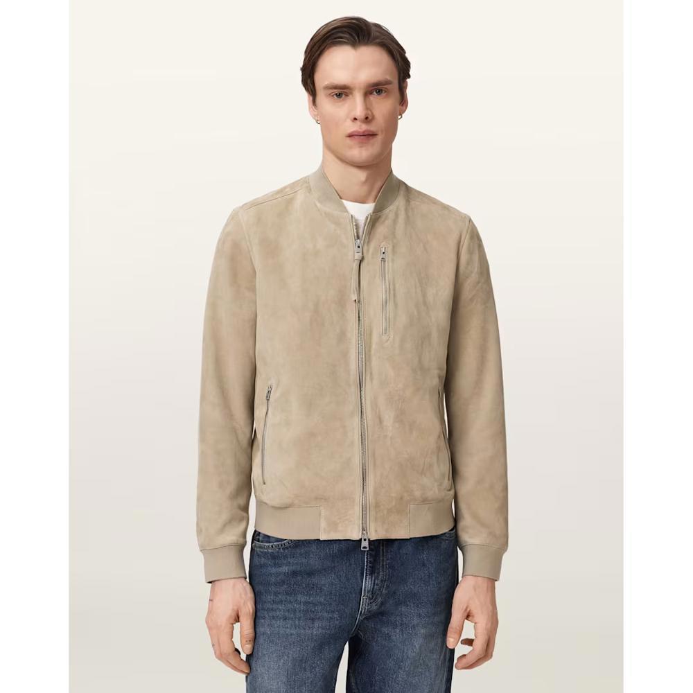 AllSaints Kemble Suede Bomber Jacket